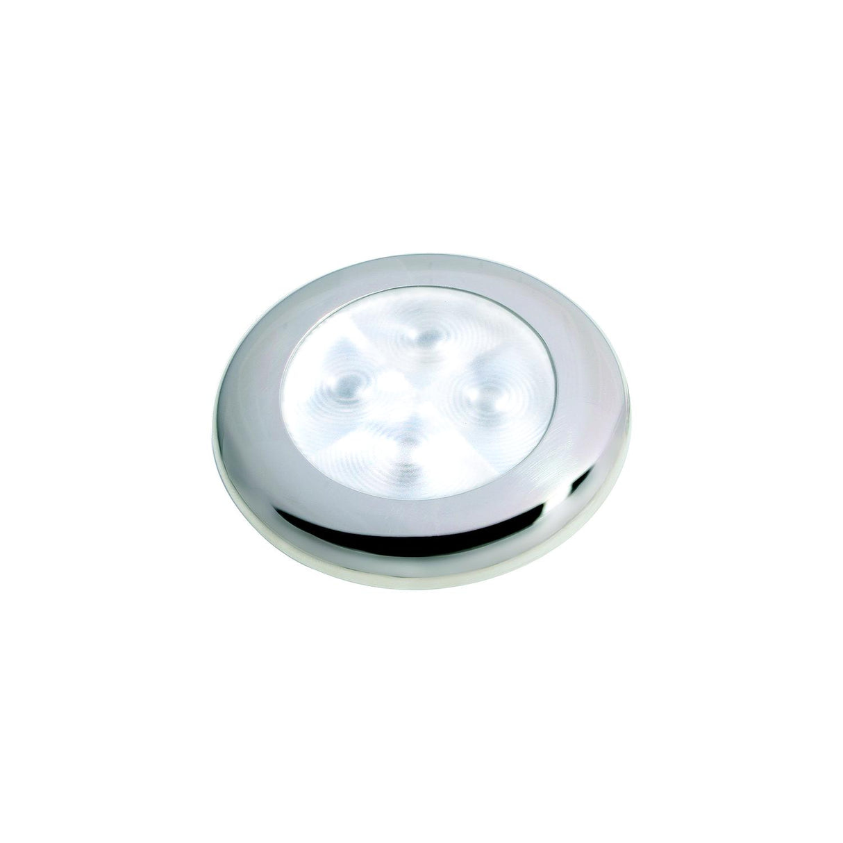 Hella Marine Slim Line LED 'Enhanced Brightness' Round Courtesy Lamp - White LED - Stainless Steel Bezel - 12V [980500521] - official Hella Marine product image 4