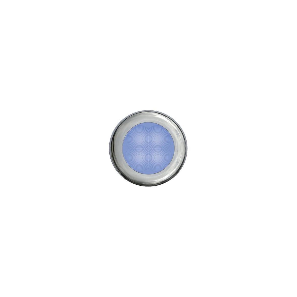 Hella Marine Slim Line LED 'Enhanced Brightness' Round Courtesy Lamp - Blue LED - Stainless Steel Bezel - 12V [980502221] - official Hella Marine product image 3