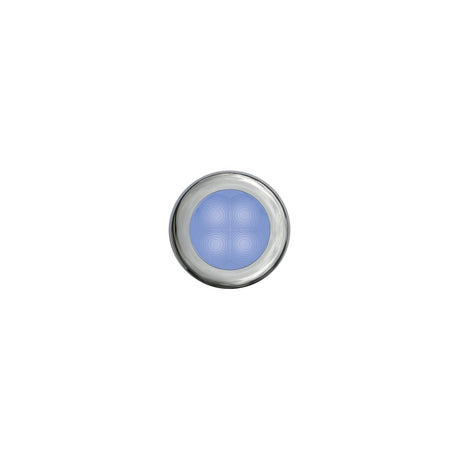 Hella Marine Slim Line LED 'Enhanced Brightness' Round Courtesy Lamp - Blue LED - Stainless Steel Bezel - 12V [980502221] - official Hella Marine product image 3