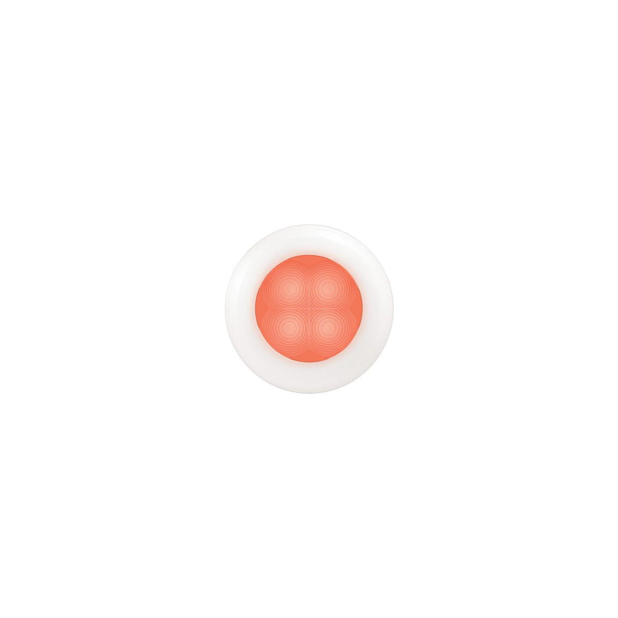 Hella Marine Slim Line LED 'Enhanced Brightness' Round Courtesy Lamp - Red LED - White Plastic Bezel - 12V [980507241] - official Hella Marine product image 3
