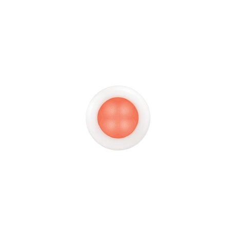 Hella Marine Slim Line LED 'Enhanced Brightness' Round Courtesy Lamp - Red LED - White Plastic Bezel - 12V [980507241] - official Hella Marine product image 3