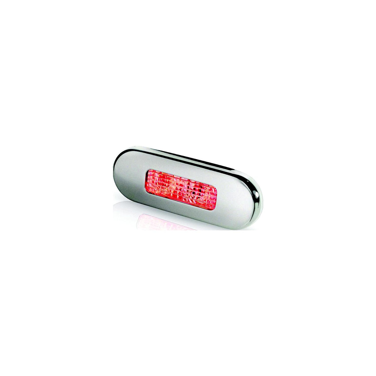 Hella Marine Surface Mount Oblong LED Courtesy Lamp - Red LED - Stainless Steel Bezel [980869501] - official Hella Marine product image 2