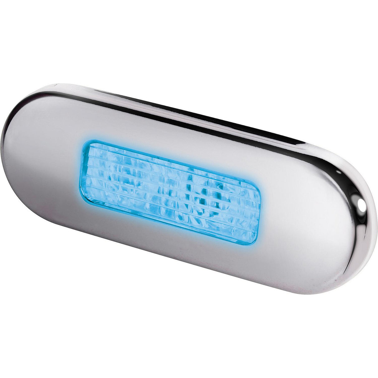 Hella Marine Surface Mount Oblong LED Courtesy Lamp - Blue LED - Stainless Steel Bezel [980869601] - official Hella Marine product image 2