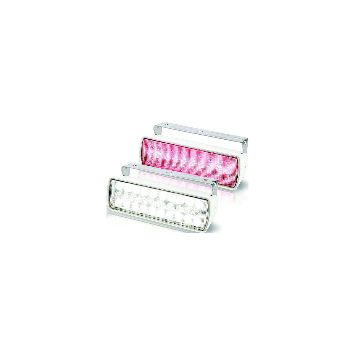 Hella Marine Sea Hawk XL Dual Color LED Floodlights - Red/White LED - White Housing [980950051] - official Hella Marine product image 2