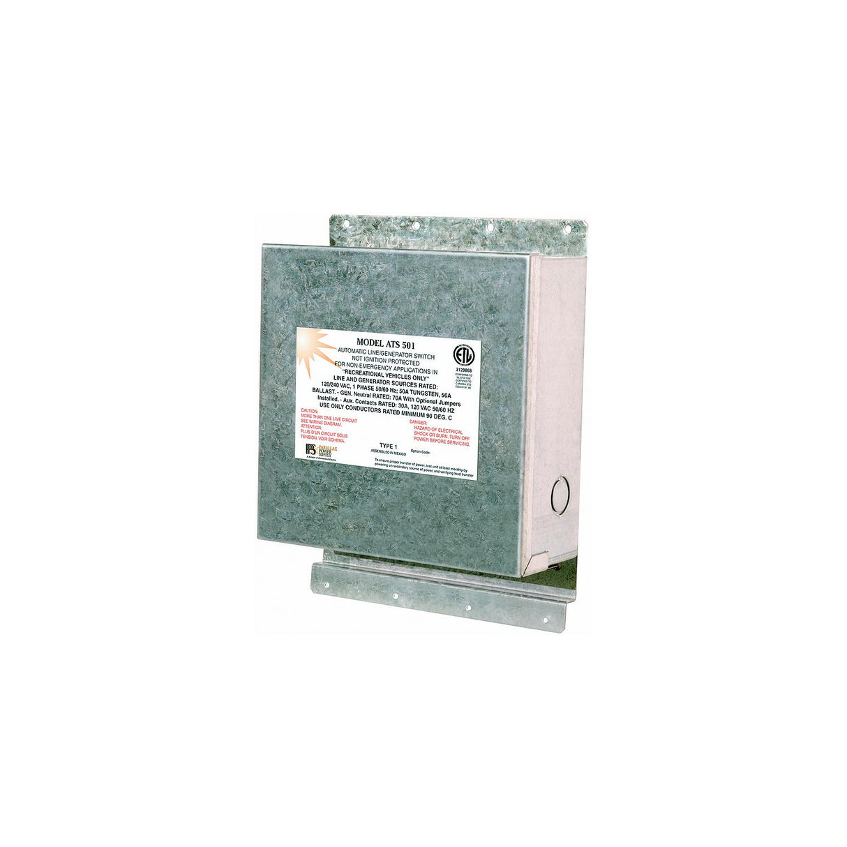 Parallax Power Supply Parallax ATS503 120/240V 50A ATS Line Generator Switch - image 1