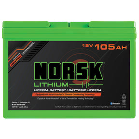 Norsk Lithium Iron Phosphate (LiFePo4) 12V Standard Battery - 105 AH - B12105GH - image 1