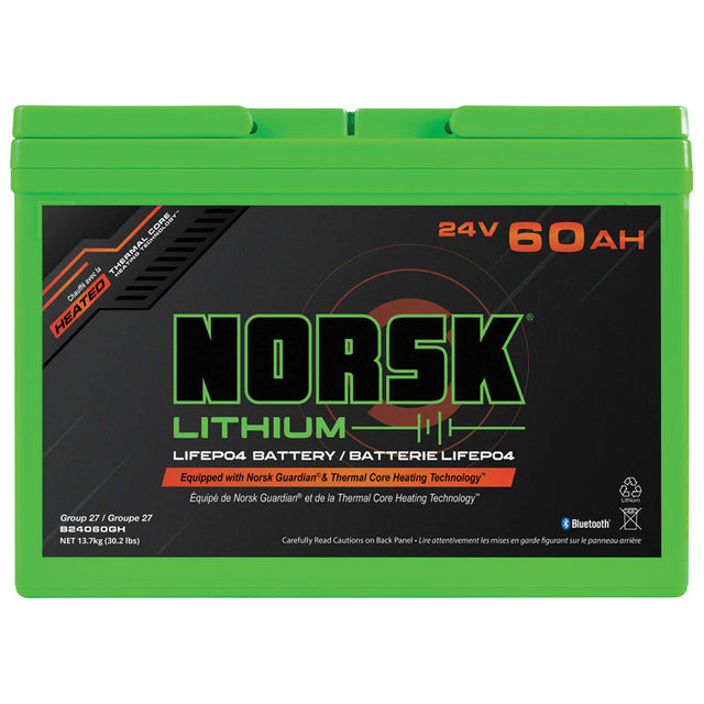 Norsk ithium Iron Phosphate (LiFePo4) 24V Trolling Battery - 60 AH - B24060GH - image 1