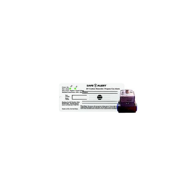 MTI Industries 35742RWTKIT 12V 35 Series Safe-T-Alert Flush Mount RV Dual Carbon Monoxide/Propane Alarm w/Trim Ring & Solenoid, White - image 1