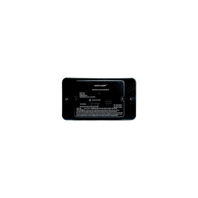 MTI Industries Safe-T-Alert 62542BLTR 62 Series Surface Mount Carbon Monoxide Alarm, Black with trim ring - image 1
