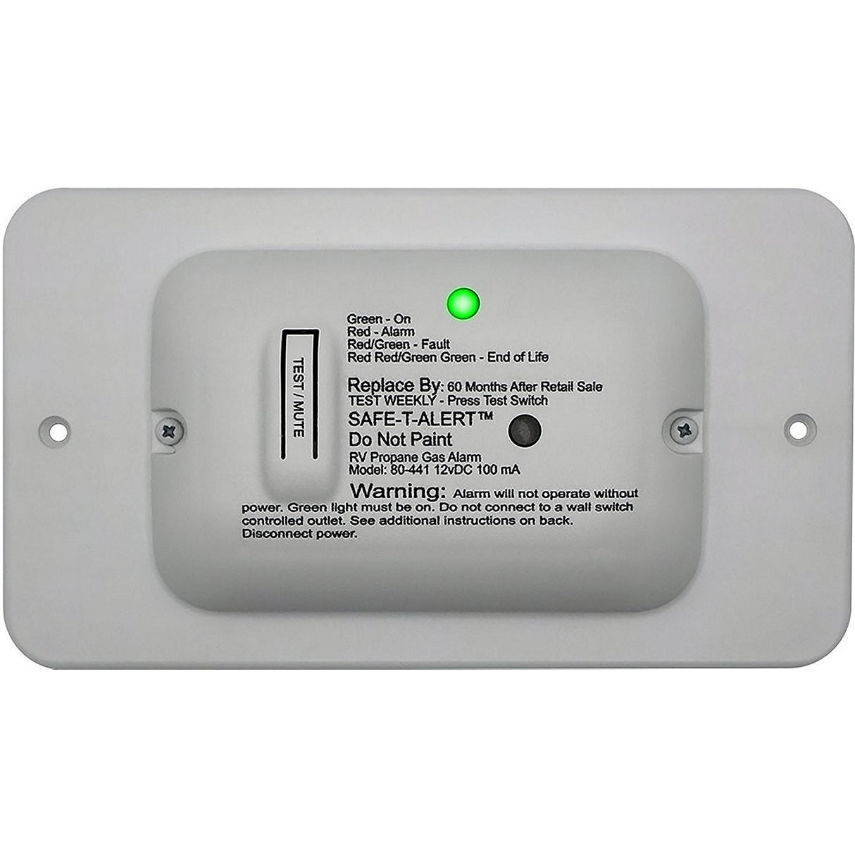 Safe-T-Alert 80 Series White Propane Gas Alarm - 12V [80-441-WT-TR] - official Safe-T-Alert product image 2