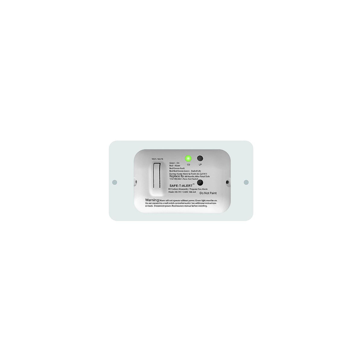 Safe-T-Alert 85 Series Carbon Monoxide Propane Gas Alarm - 12V - White [85-741-WT] - official Safe-T-Alert product image 2