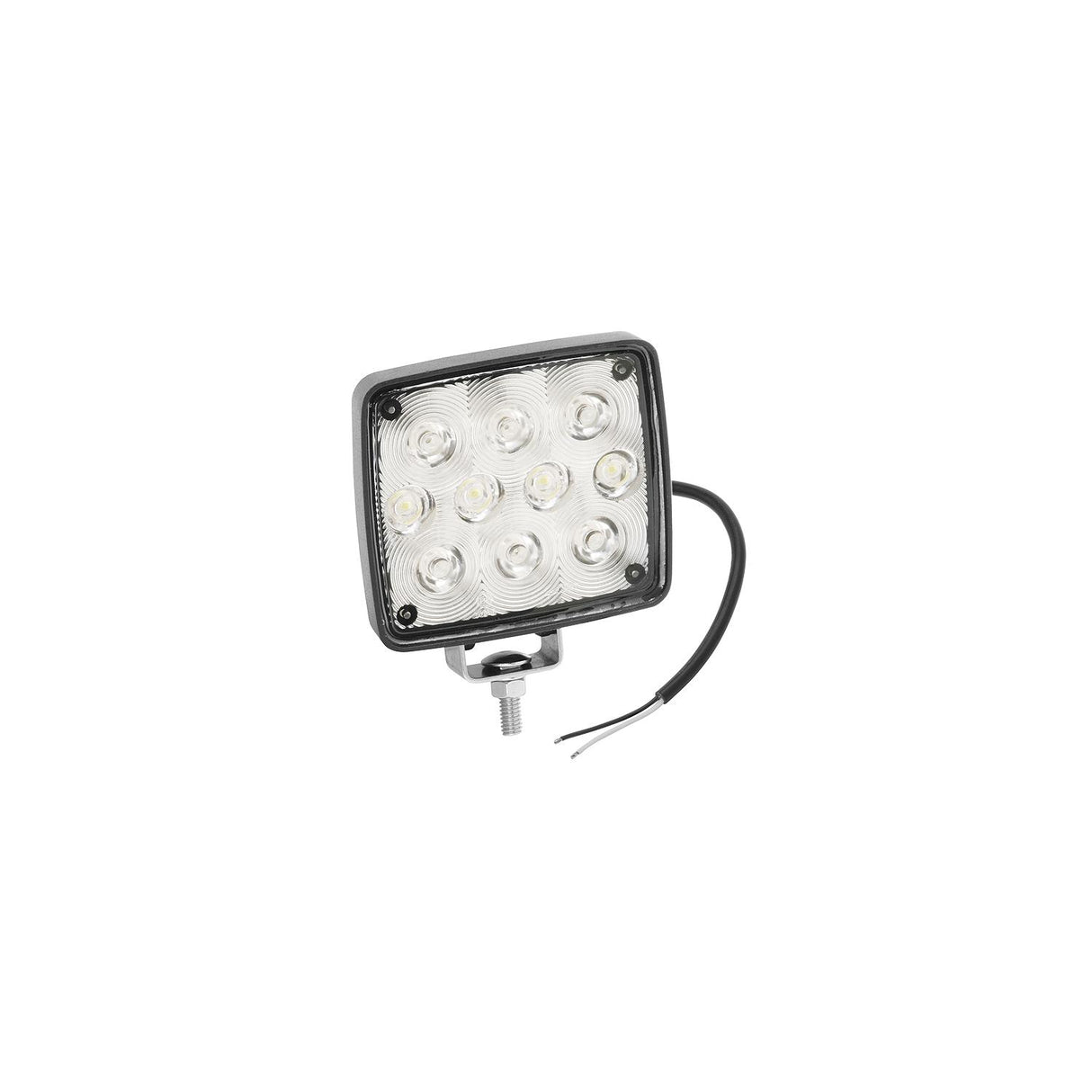 Wesbar White LED Exterior Work Lamp, 10 Diode, Round, Bracket Mt. - 54209-002