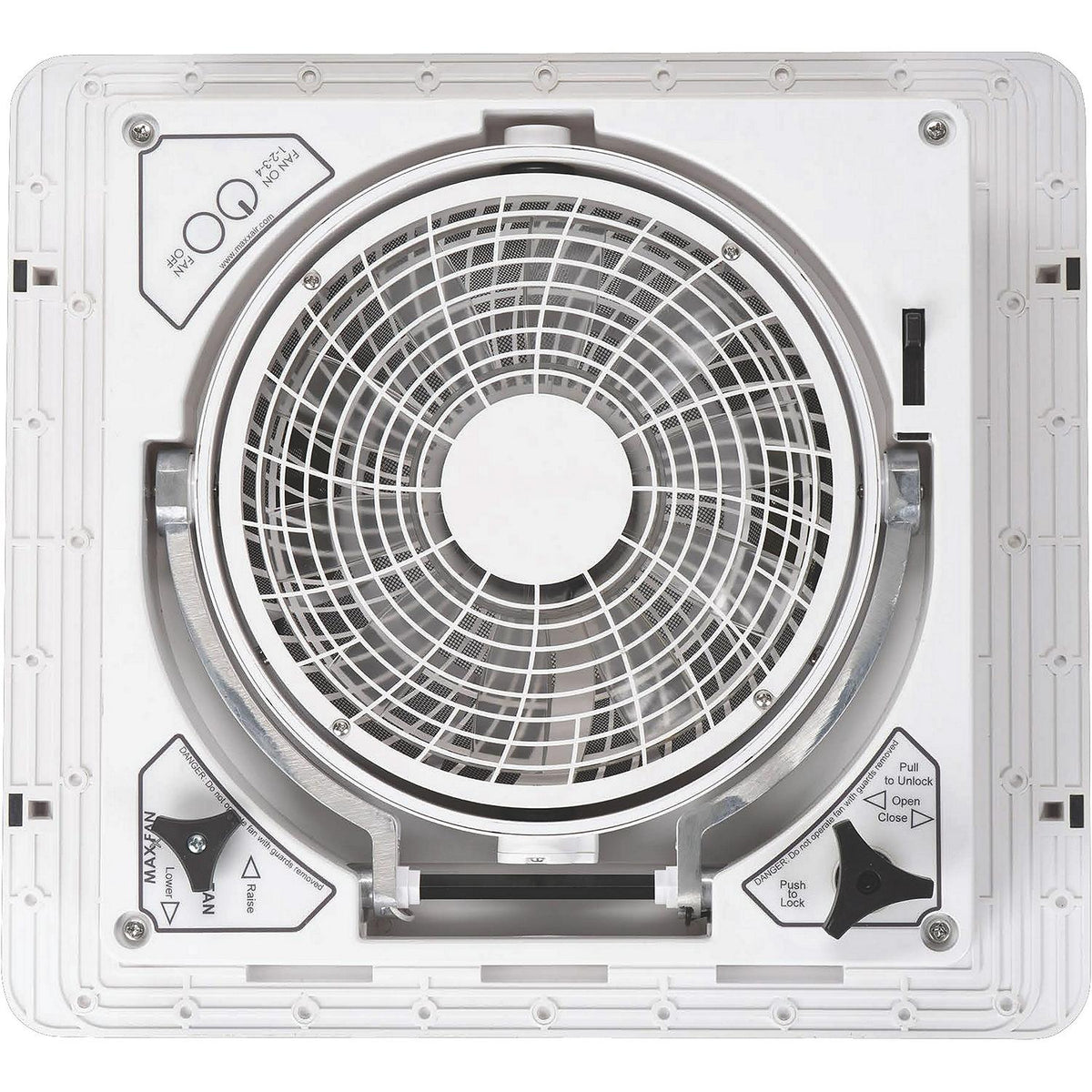 Maxxair 0061000 Maxxfan Pivot, White, 12.6V - image 3