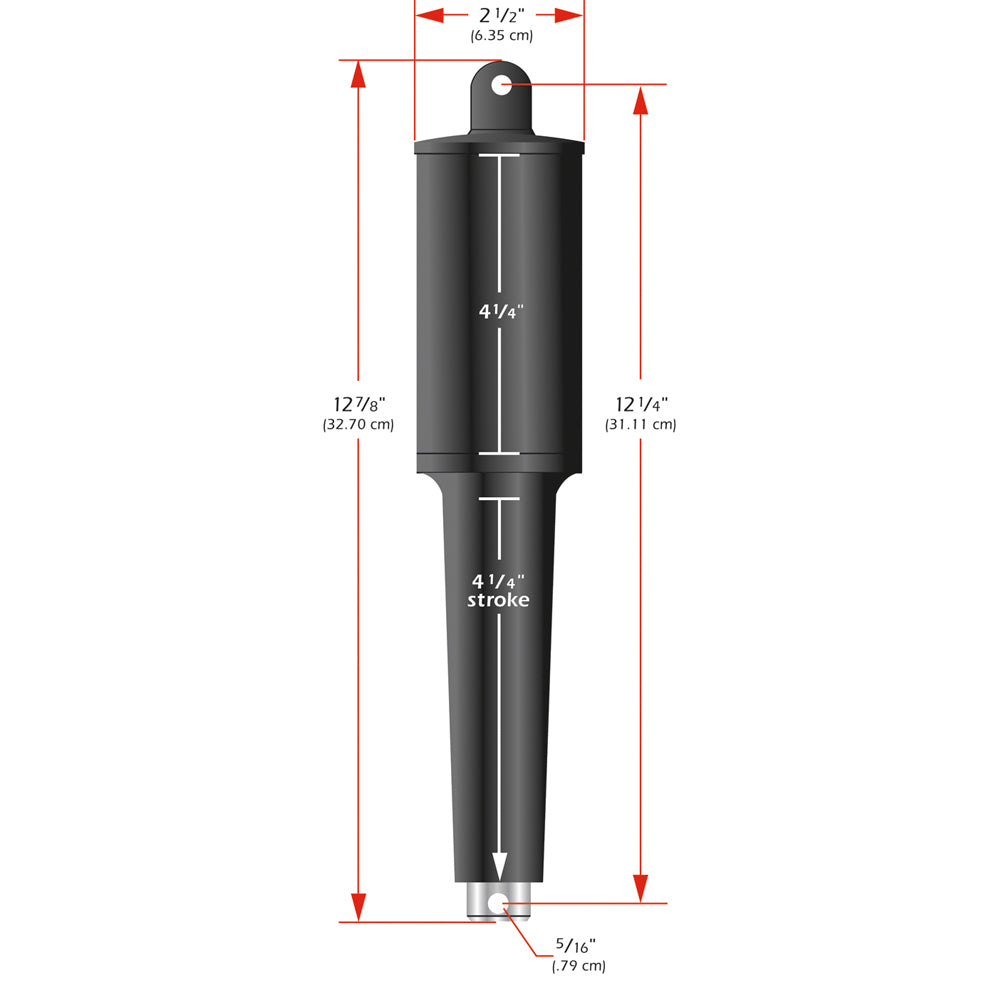 Actuador Lenco 102XD para servicio extremo - 12 V - Carrera de 4-1/4" [15060-001]