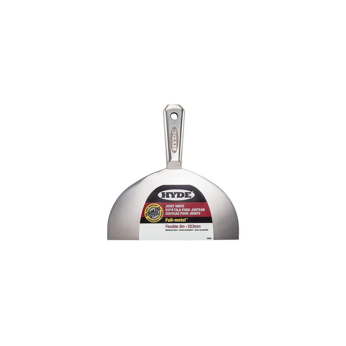 Hyde Tools Hyde 06888 8" Flexible Full-Metalâ¢ Stainless Steel Joint Knife - 6888