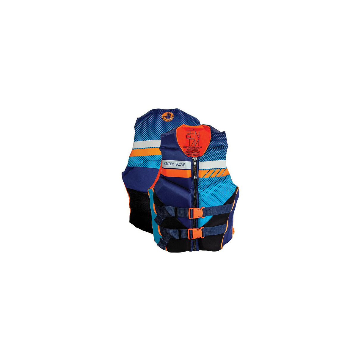 Body Glove Vests Body Glove 23224BLUORGL Mens Phantom Evoprene Vest, Blue/Orange, Large - 23224BLUORGL