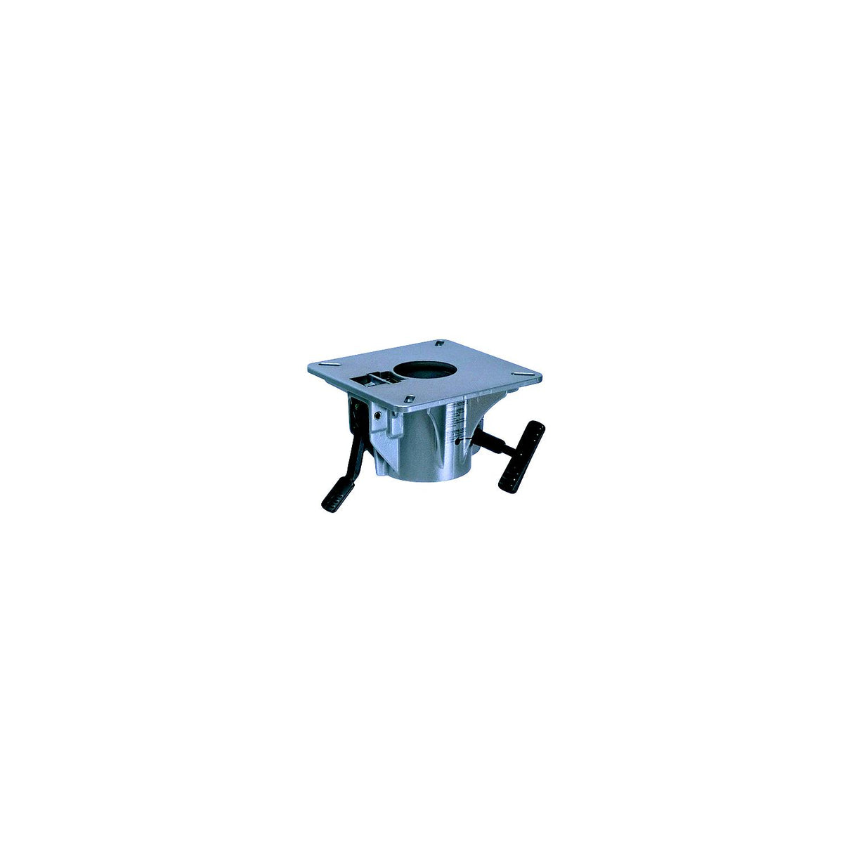 GARELICK Garelick EEz-in 99036 360 Degree Positive Lock Swivel Spider Mount, Smooth Stanchion, Silver Powder Coat Finish