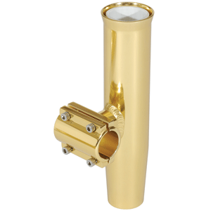 Lee's Tackle Lee's Clamp-On Rod Holder - Gold Aluminum - Horizontal Mount - Fits 1.315" O.D. Pipe - RA5202GL