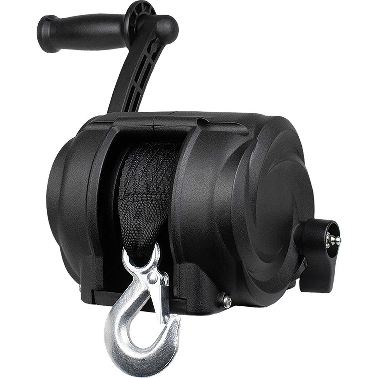 Powerwinch Premier Series Winch 2000lb, 8", Crank Arm - Carbon Black [21300-W-2000-8-B-R] - official Powerwinch product image 2