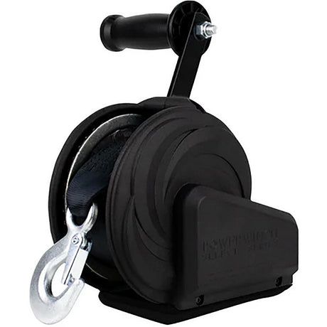 Powerwinch Select Series Winch 1,600lb, 8" Crank Arm - Carbon Black [21400-W-1600-8-B-R] - official Powerwinch product image 2