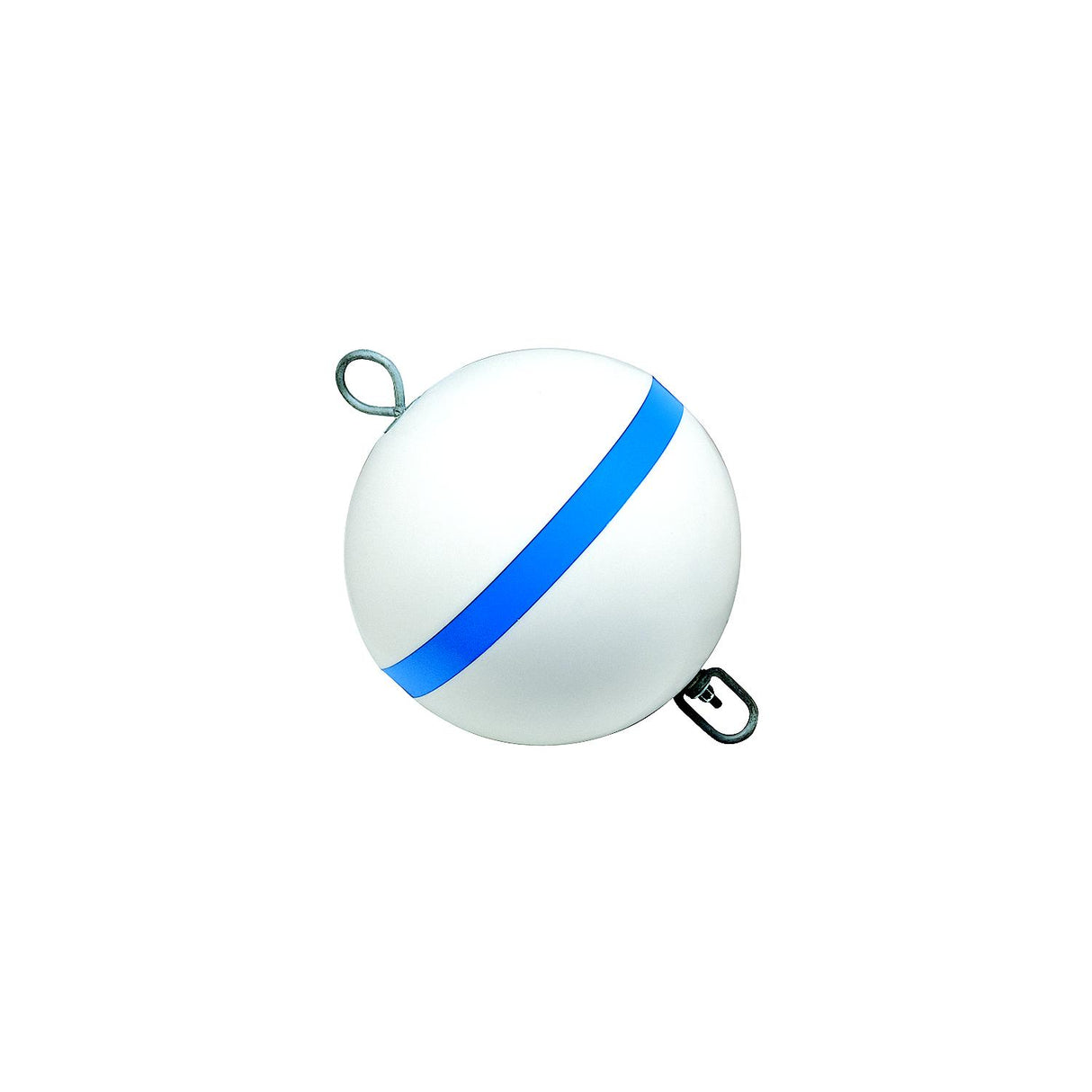 Taylor Made Products Taylor Traditional Sur-Moor Mooring Buoy - White With Blue Reflective Striping - 2020108661