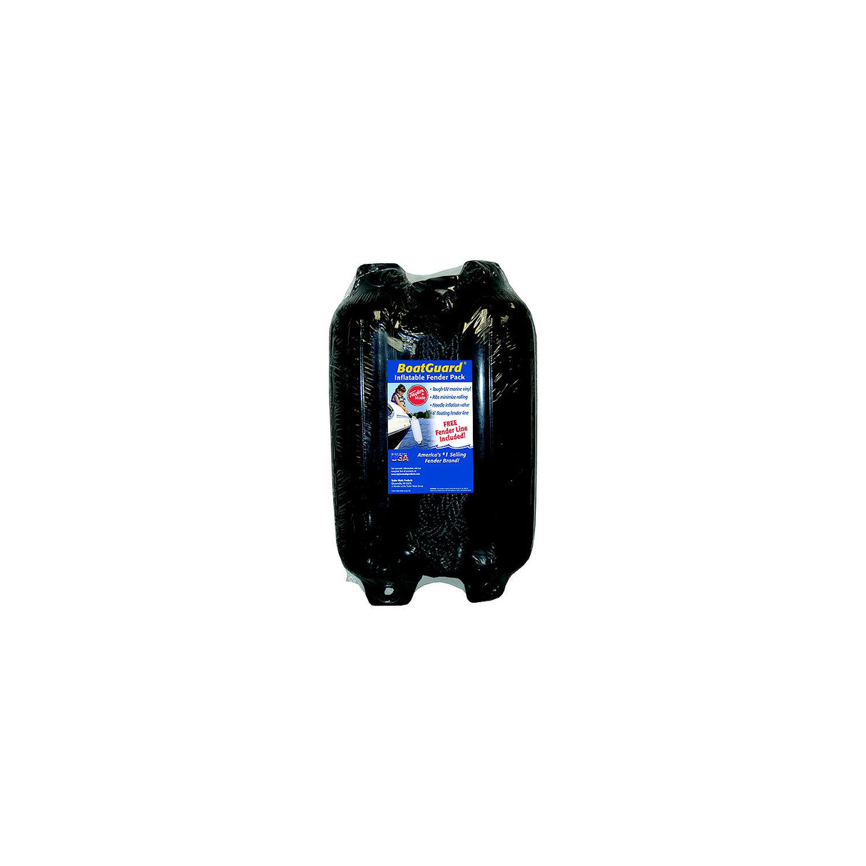 Taylor Made Products Taylor 2Pk Boatguard Fenders W/Fender Line, Black, 5" x 18" - 2020137020