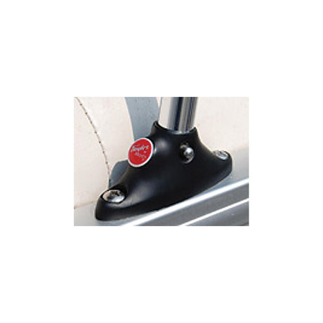 Taylor Made Products Taylor 3/4" Anodized Aluminum Pontoon Flag Pole 30" With Black Nylon Mount and U.S. Flag 16" x 24"
