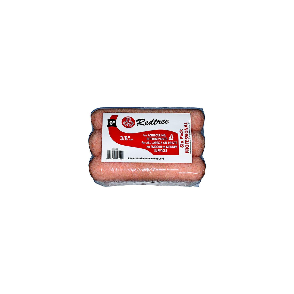 Redtree 29126 9" Bottom Paint Roller, 6/pk - image 1