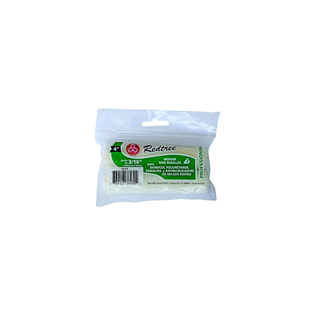 Redtree 36030 4" Mohair Mini Roller Refill, 2/Pk - 36030