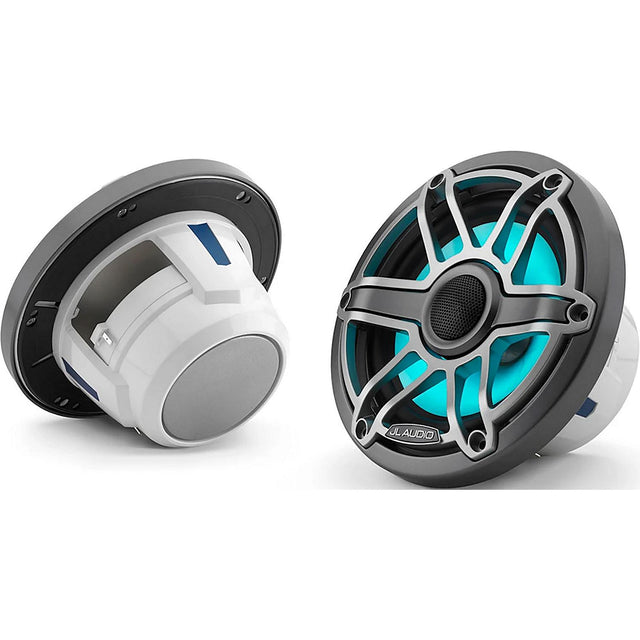 JL Audio 0100309200 M6 Marine Speakers, Titanium Sport, Transflective™ LED Lighting, No Enclosed System, 6.5" - image 1