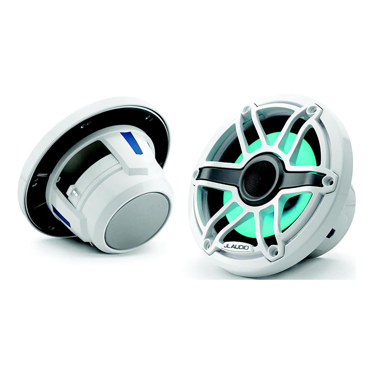 JL Audio 0100309300 M6 Marine Speakers, White Sport, Transflective™ LED Lighting, No Enclosed System, 6.5" - image 2