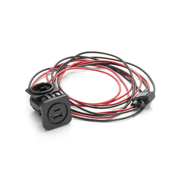 JL Audio 010-13623-00 Charging Jack for Panel-Mounting, 6' (1.8 m) (XMD-USBCA/CHG2X-PNL) - image 1