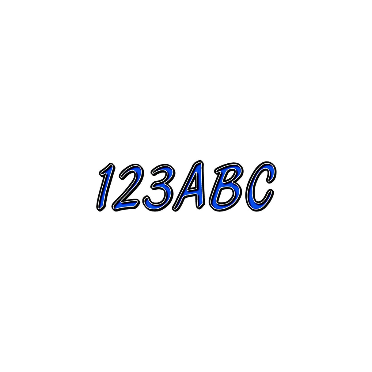 Hardline Products Hardline Series 400 Registration Kit, Smooth Cursive Font With Left to Right Color Gradation (Includes 4 Sets of 3" A-Z, 0-9) - BLBKG400