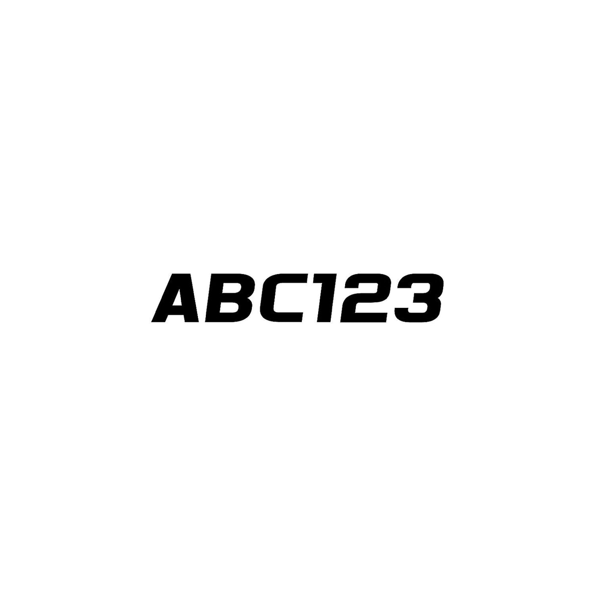 Hardline Products Hardline Series 700EC Registration Kit, Solid Fill Colors With Black Outlines and Slanted European Font (Includes 4 Sets of 3" A-Z, 0-9) - BLK700EC