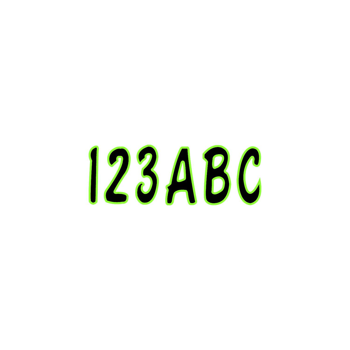 Hardline Products BLKKI200 Letter Kit Black/Kiwi Marine Boat