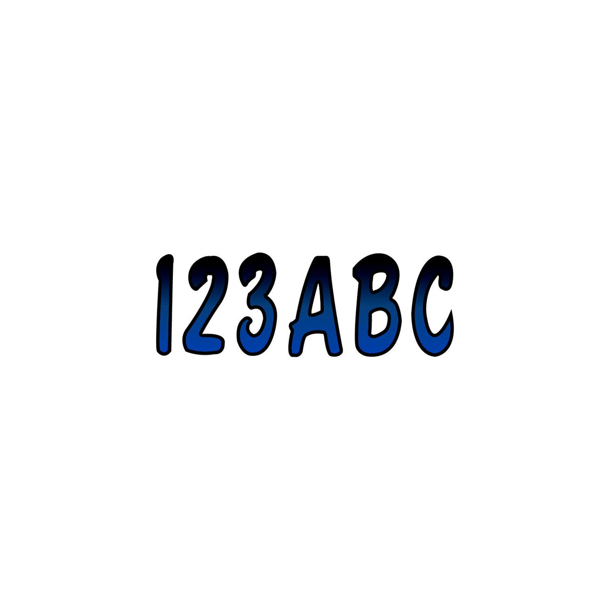 Hardline Products Hardline Series 200 Registration Kit, Cursive Font With Top to Bottom Color Gradations (Includes 4 Sets of 3" A-Z, 0-9) - BMBKG200