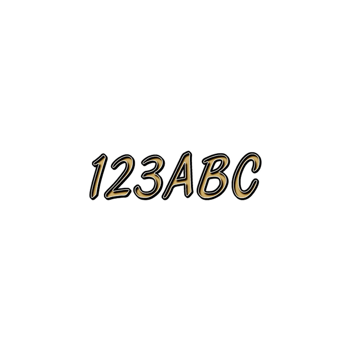 Hardline Products Hardline Series 400 Registration Kit, Smooth Cursive Font With Left to Right Color Gradation (Includes 4 Sets of 3" A-Z, 0-9) - BRBKG400