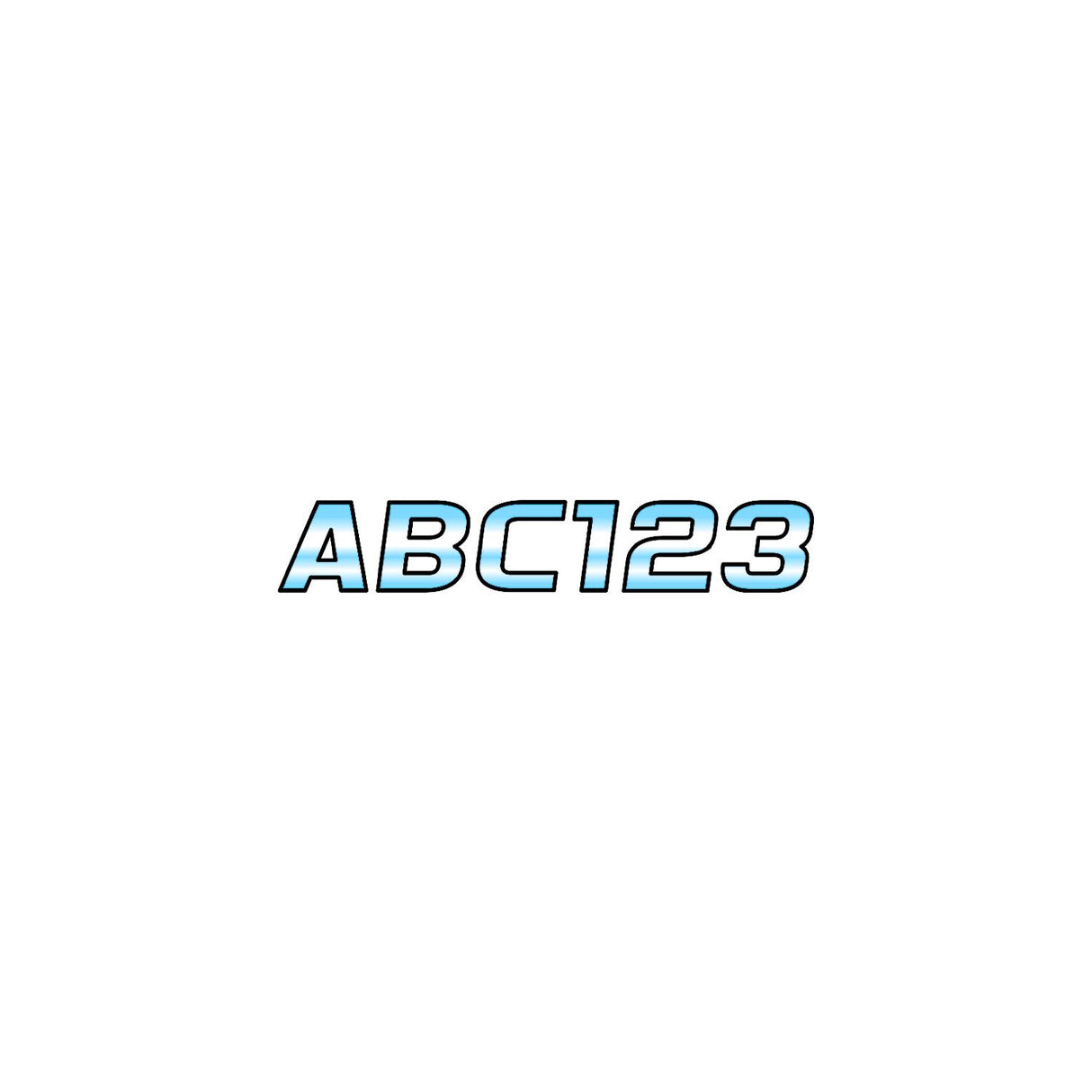 Hardline Products Hardline Series 700 Registration Kit, Solid Fill Colors With Black Outlines and Slanted European Font (Includes 4 Sets of 3" A-Z, 0-9)