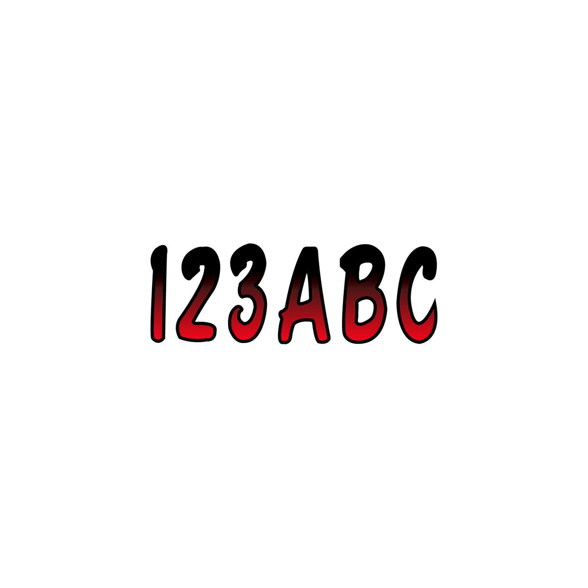 Hardline Products REBKG200 Letter Kit Red With Black Marine Boat