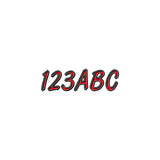 Hardline Products REBKG400 Letter Kit Red/Black Marine Boat