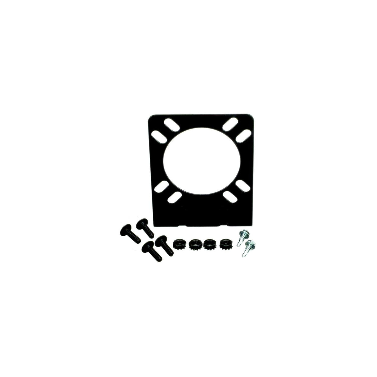 Pollak 10-111V COATED RIGHT ANGLE MOUNTING BRACKET FOR 7-BLADE RV & 6- POLE ROUND SOCKETS - 10-111V