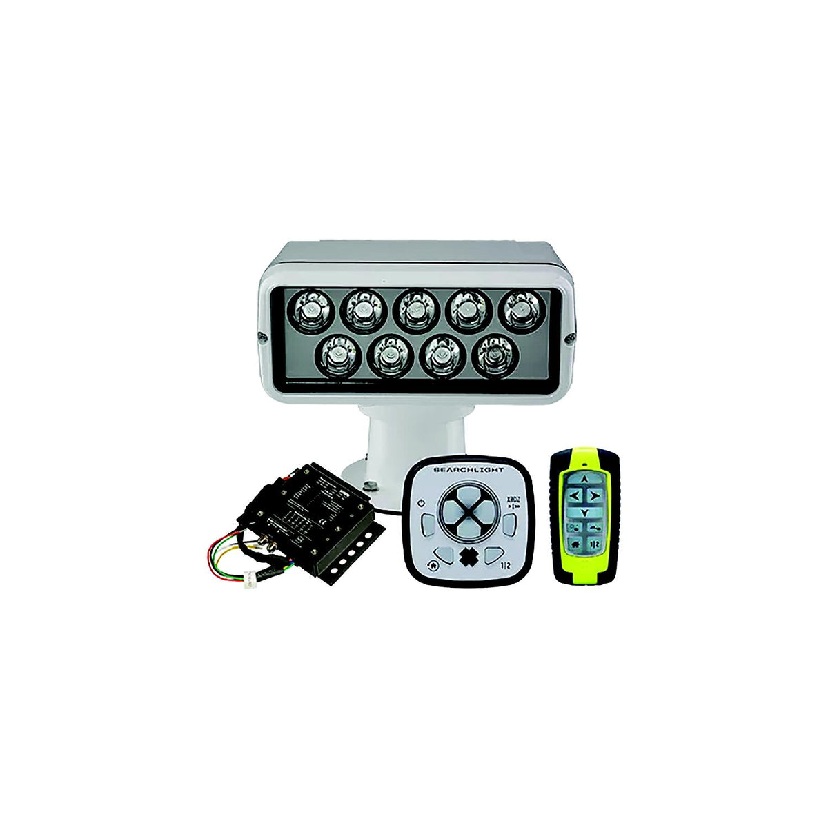 ACR Electronics 1976 RCL-100 Led Remote Controlled Searchlight, Candle power:220000, White, URC-104 Master Controller, URP-103 Point Pad, URH-103 Handheld Wireless Remote, 8" H x 9" W x 8" D, 12-24V - image 2