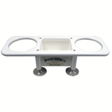 Deep Blue Marine Double Drink Holder w/Center Storage - SB-2