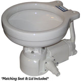 Raritan Sea Era QC Electric Toilet - Marine Size - Integral Pump - Straight 90 Discharge - 12v [160MI012]