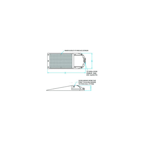 GROCO Perforated Hull Strainer w/Access Door 3" Max Thru-Hull [APHS-3000-1] - official GROCO product image 2
