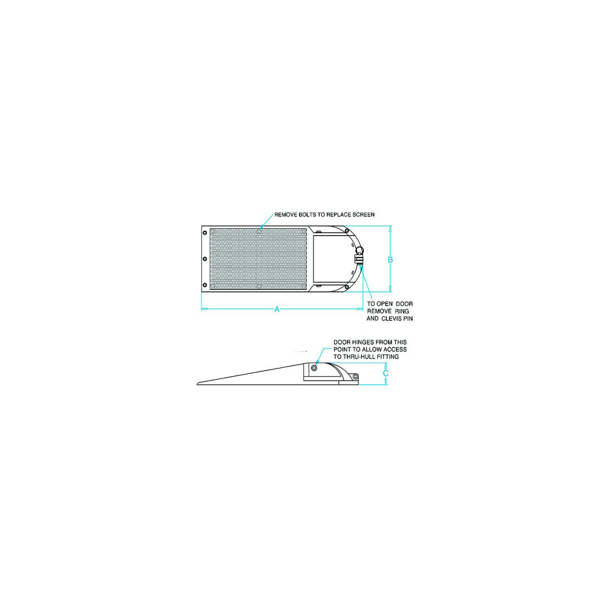 Groco APHS12501 APHS Series External Hull Strainer w/Access Door - image 1