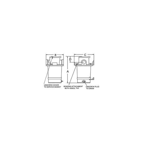 GROCO ARG-1000 Series 1" Raw Water Strainer w/Non-Metallic Plastic Basket [ARG-1000-P] - official GROCO product image 2