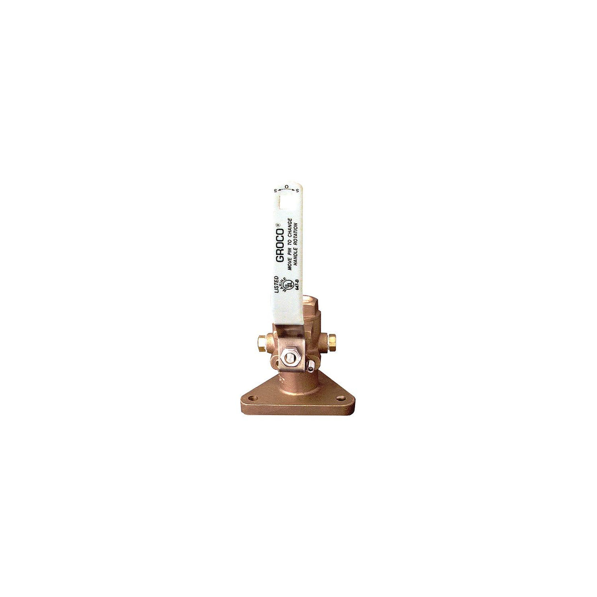 GROCO 2" Bronze Tri-Flanged Ball Valve/Seacock [FBV-2000] - official GROCO product image 3