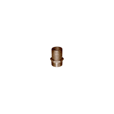 GROCO 1" NPT x 1-1/8" Bronze Full Flow Pipe to Hose Straight Fitting [FF-1125] - official GROCO product image 2