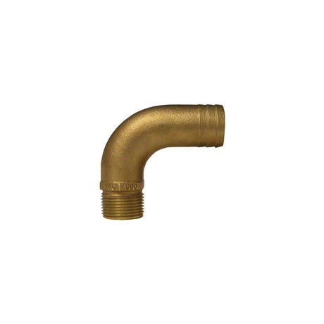 GROCO 1-1/4" NPT x 1-1/2" ID Bronze Full Flow 90 Elbow Pipe to Hose Fitting [FFC-1250] - official GROCO product image 2